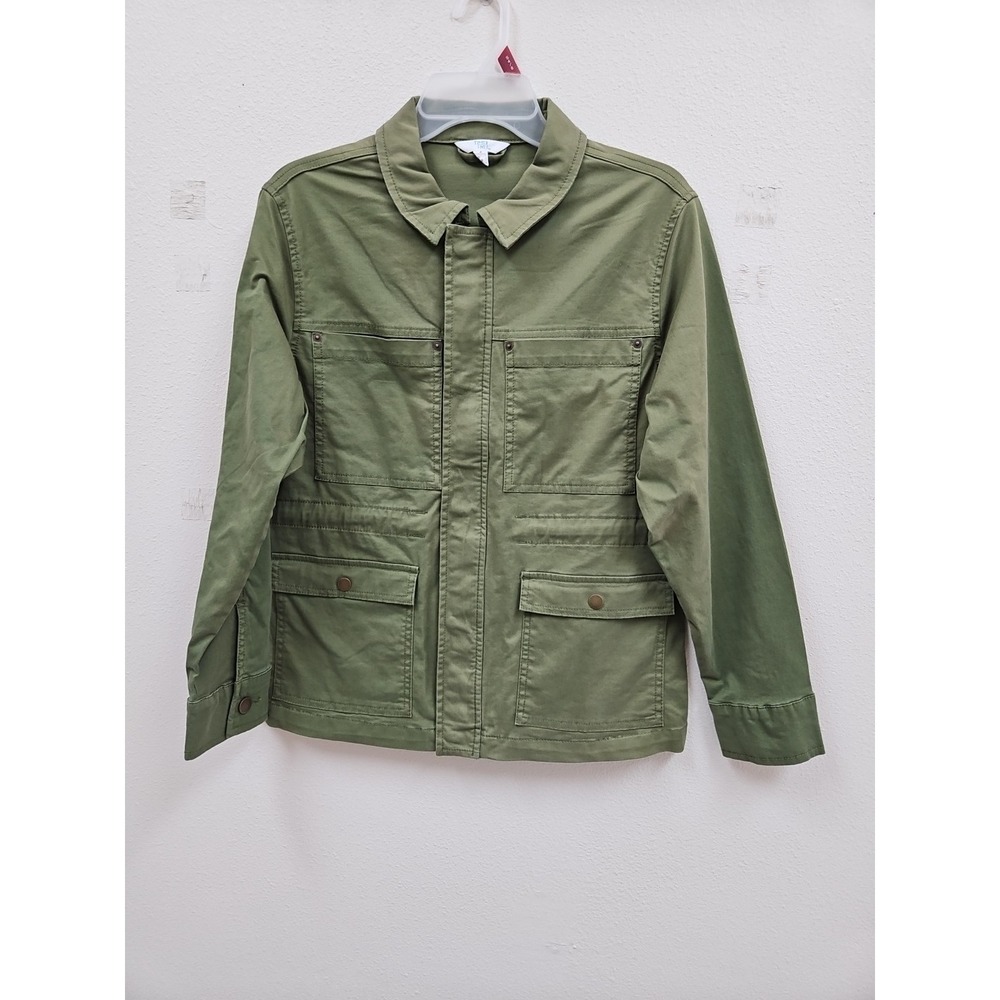 Time and Tru Oversized Green Chilli Cargo Field Jacket Size Small 4-6 New Tags